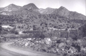 view north into spur cross